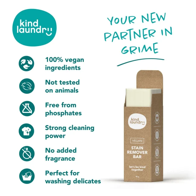 Kind Laundry, Ontario based company, chemical free stain remover bar, vegan